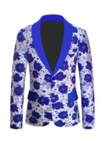Single Breasted One Button Jacquard Prom Tuxedo Jacket