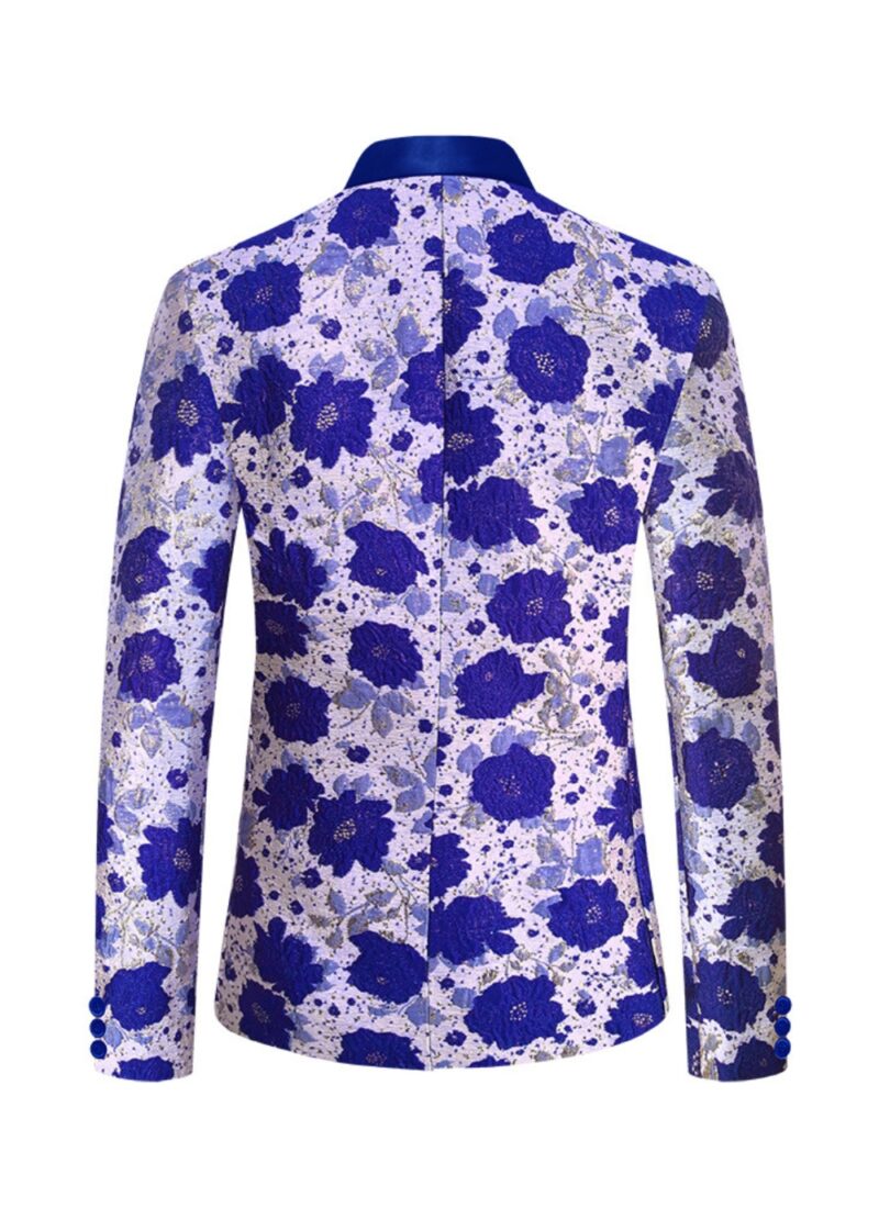 Single Breasted One Button Jacquard Prom Tuxedo Jacket