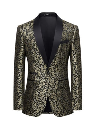 Vintage One Button Shawl Lapel Prom Tuxedo Jacket