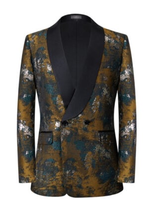 Double-Breasted One Button Shawl Lapel Party Tuxedo Jacket