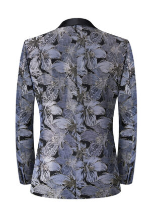 Men's Single-Breasted One Button Floral Prom Tuxedo Jacket
