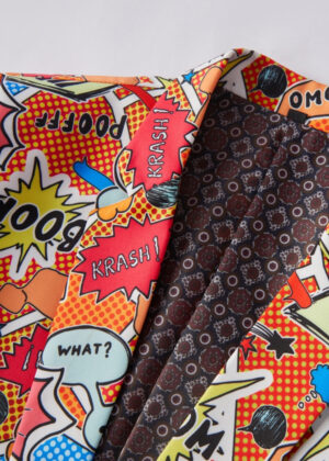 Men's Orange Print Holiday Party Tuxedo Jacket