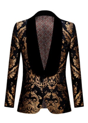 Men's Modern Floral Prom Wedding Tuxedo Jacket