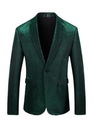 Men's Single-Breasted Notch Lapel Wedding and Graduation Tuxedo Jacket