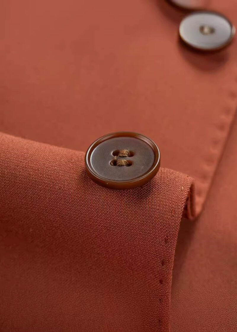 Men's 3-Piece Rust Orange 2-Button Peak Lapel Suit