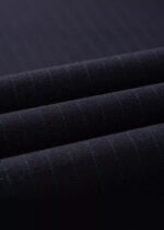 Men's 2-Button Single-Breasted Navy Pinstripe Vest Suit for Wedding & Business