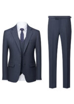 Men's 2-Button Pinstripe Notch Lapel Vested Wedding & Prom Suit