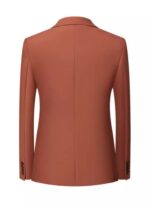 Men's 3-Piece Rust Orange 2-Button Peak Lapel Suit