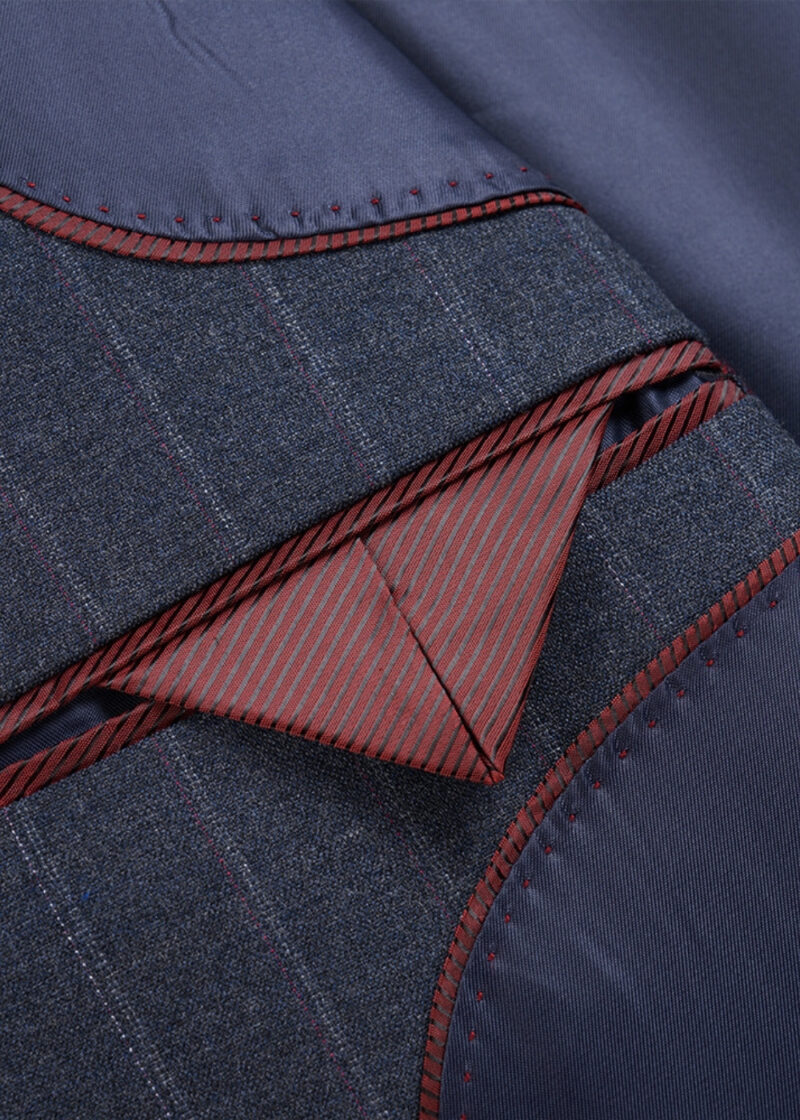 Men's 2-Button Pinstripe Notch Lapel Vested Wedding & Prom Suit