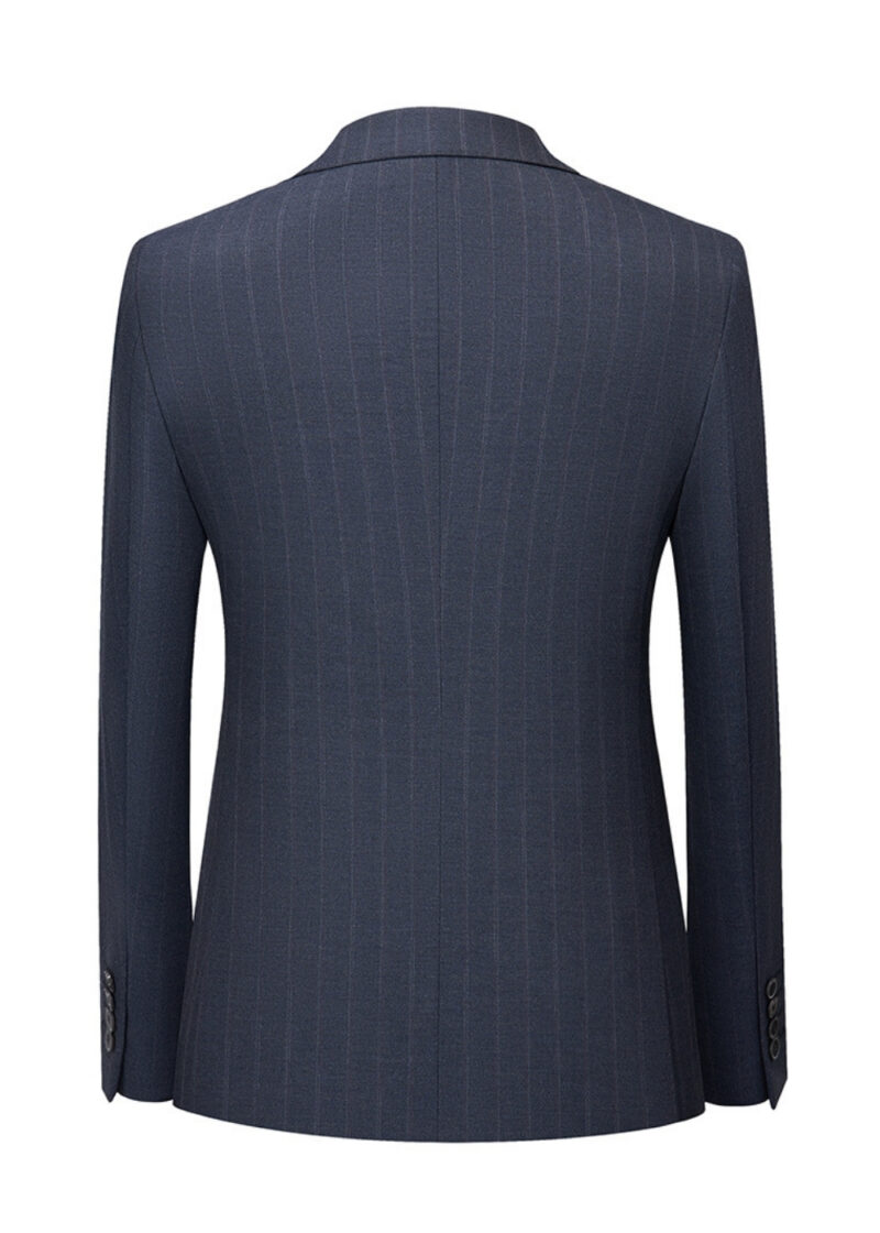 Men's 2-Button Pinstripe Notch Lapel Vested Wedding & Prom Suit