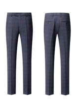 Men's 2-Button Slim Fit Vested Suit with Notch Lapel in Grey