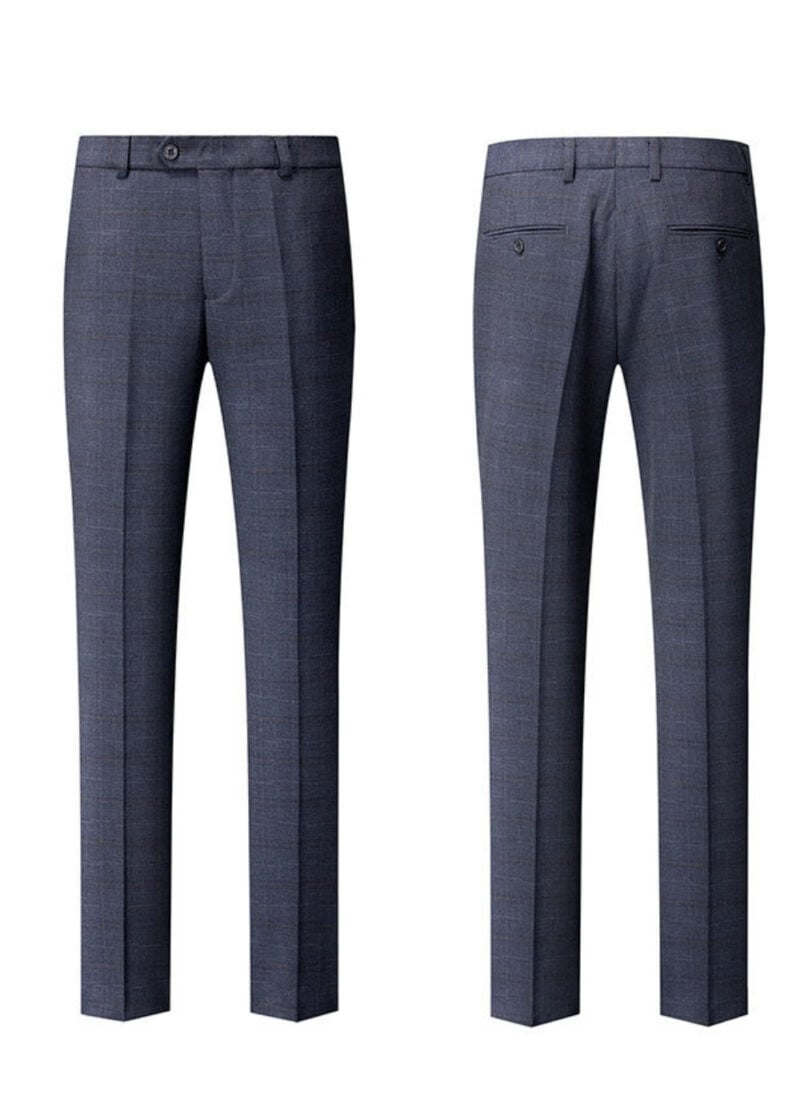 Men's 2-Button Slim Fit Vested Suit with Notch Lapel in Grey