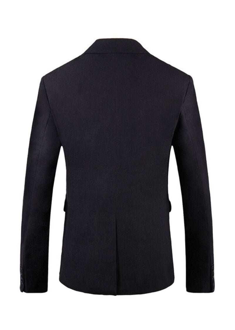1-Button Single-Breasted Solid Color Business Suit Jacket