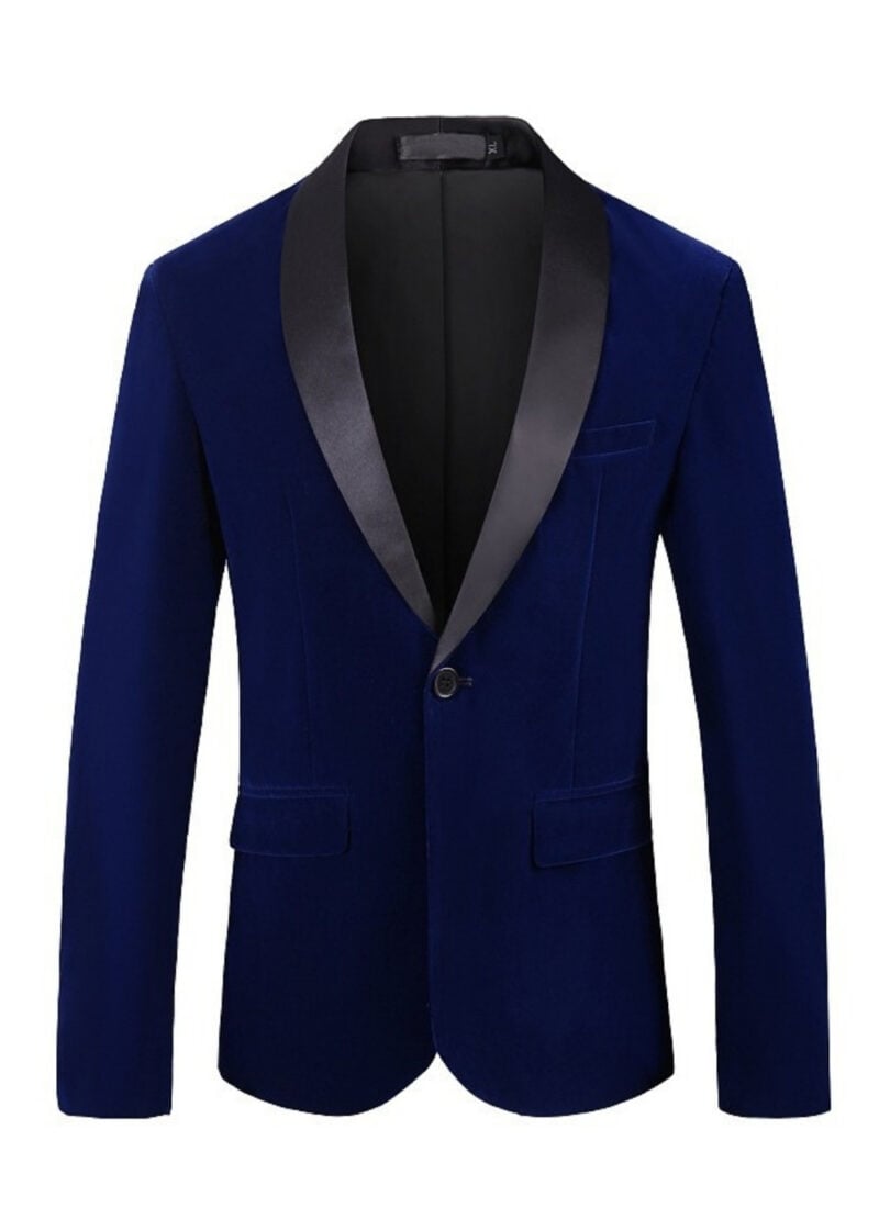 Men's 1-Button Single-Breasted Solid Color Prom & Party Tuxedo Jacket