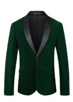 Men's 1-Button Single-Breasted Solid Color Prom & Party Tuxedo Jacket
