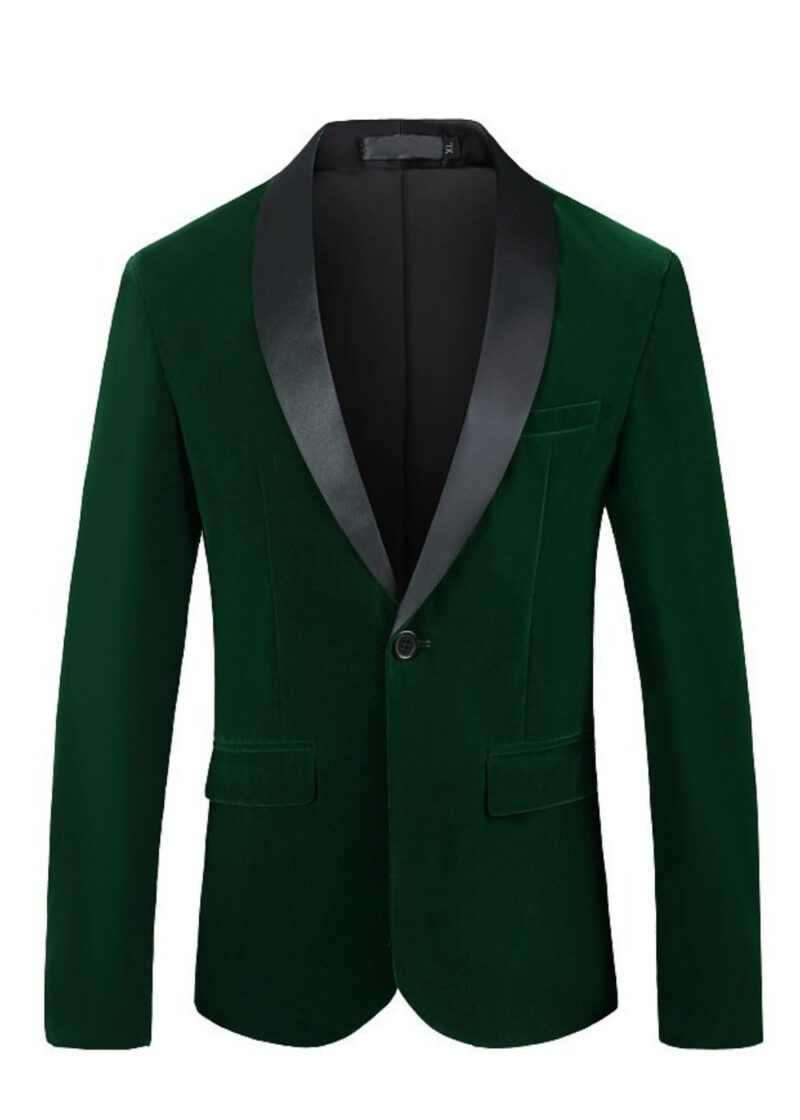 Men's 1-Button Single-Breasted Solid Color Prom & Party Tuxedo Jacket