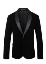 Men's 1-Button Single-Breasted Solid Color Prom & Party Tuxedo Jacket