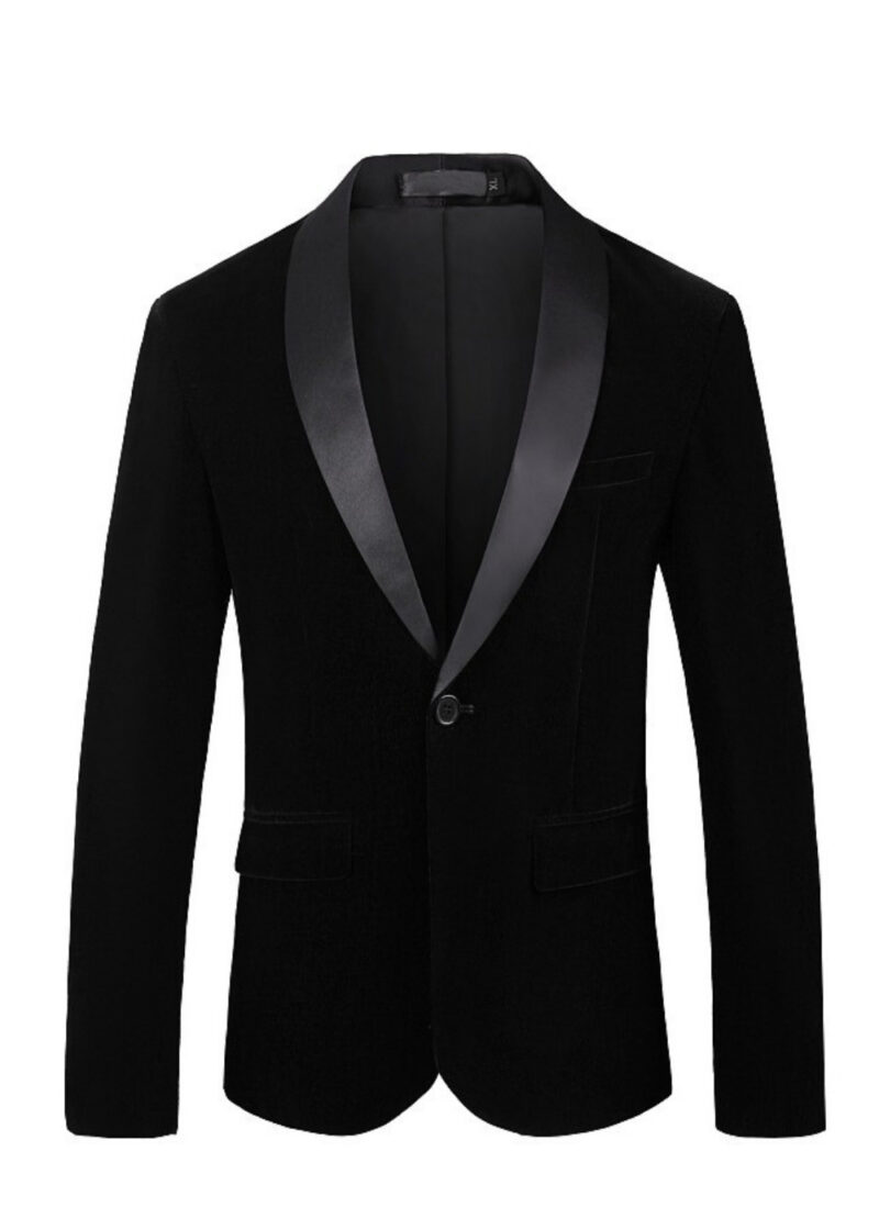 Men's 1-Button Single-Breasted Solid Color Prom & Party Tuxedo Jacket