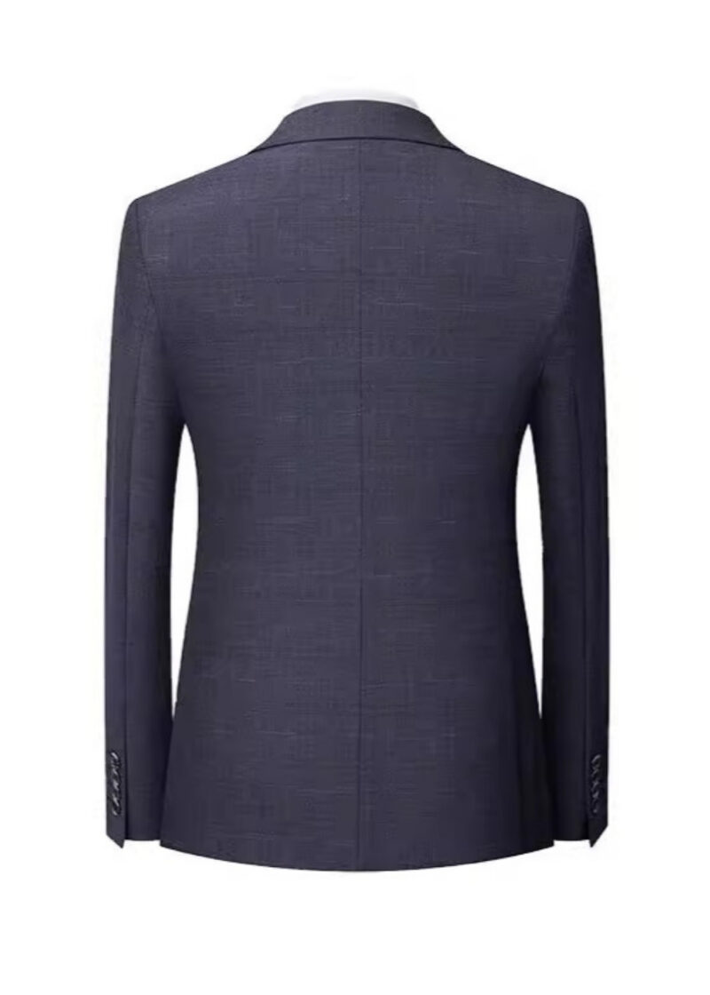 Men's 2-Button Slim Fit Vested Suit with Notch Lapel in Grey