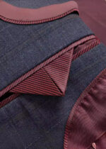 Men's 2-Button Slim Fit Vested Suit with Notch Lapel in Grey