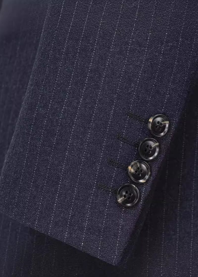 Men's Navy 2-Piece Double Breasted 3-Button Business Suit
