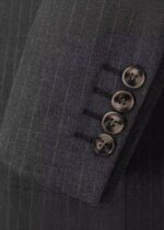 Men's Grey 2-Piece Double Breasted 3-Button Suit with Peak Lapel for Business & Wedding