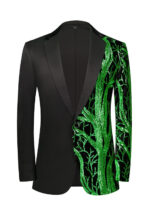 Men's Fashion Sequins Notch Lapel Prom and Party Tuxedo Jacket