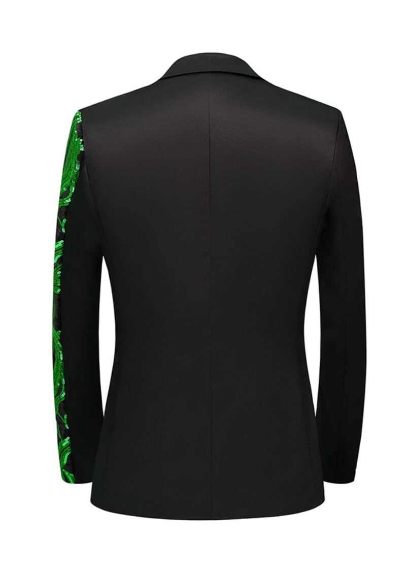 Men's Fashion Sequins Notch Lapel Prom and Party Tuxedo Jacket