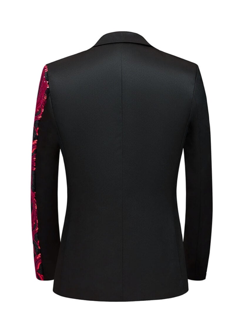 Men's Fashion Sequins Notch Lapel Prom and Party Tuxedo Jacket