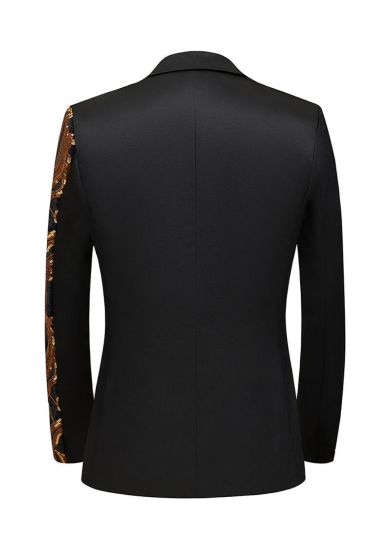 Men's Fashion Sequins Notch Lapel Prom and Party Tuxedo Jacket