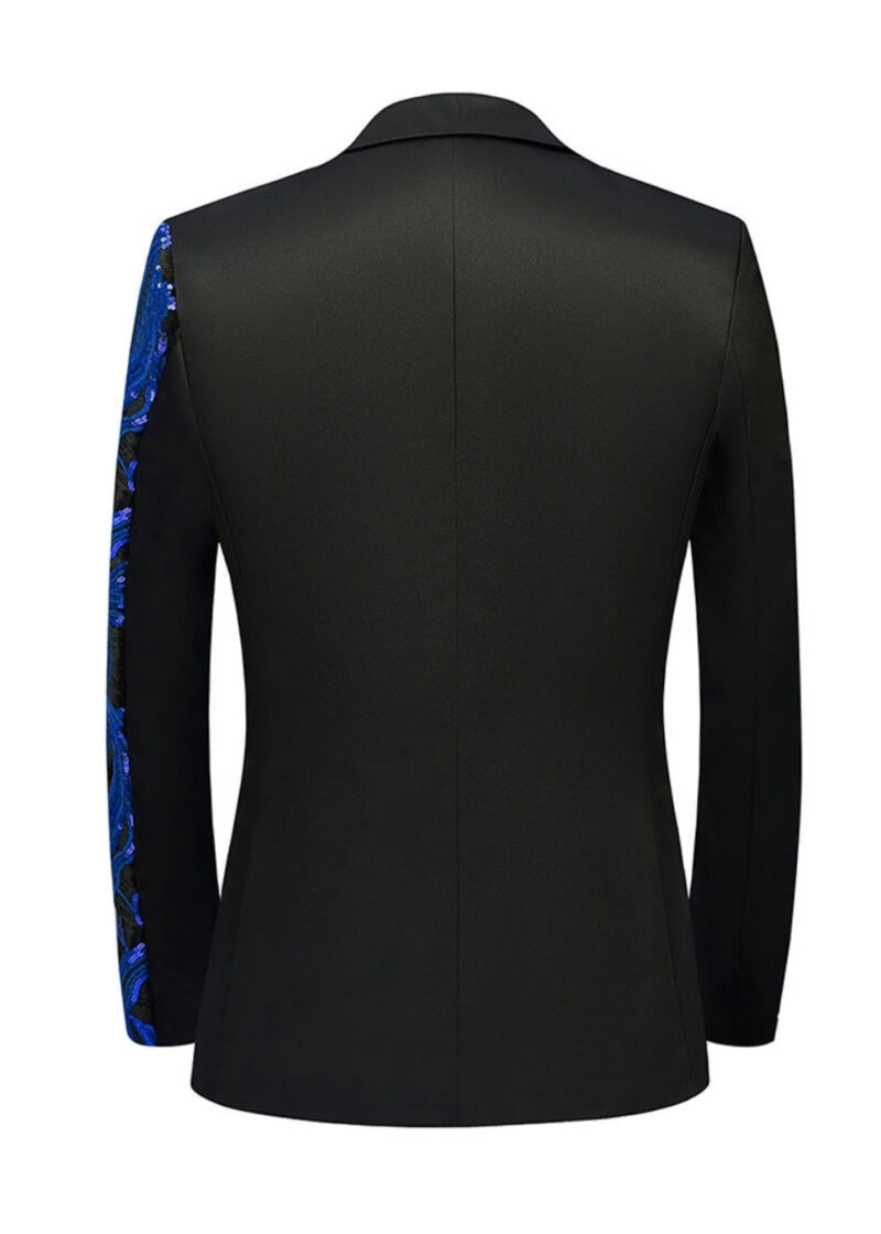 Men's Fashion Sequins Notch Lapel Prom and Party Tuxedo Jacket