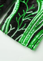 Men's Fashion Sequins Notch Lapel Prom and Party Tuxedo Jacket