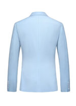 Men's 2-Button Single-Breasted Sky Blue Three-Piece Vest Suit for Groom