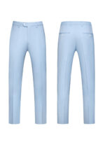 Men's 2-Button Single-Breasted Sky Blue Three-Piece Vest Suit for Groom