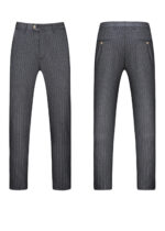 Men's 2 Button Business Suit in Grey Pinstripe
