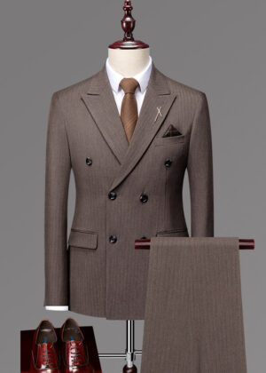 Men's 2 Piece Notch Lapel Business Suit