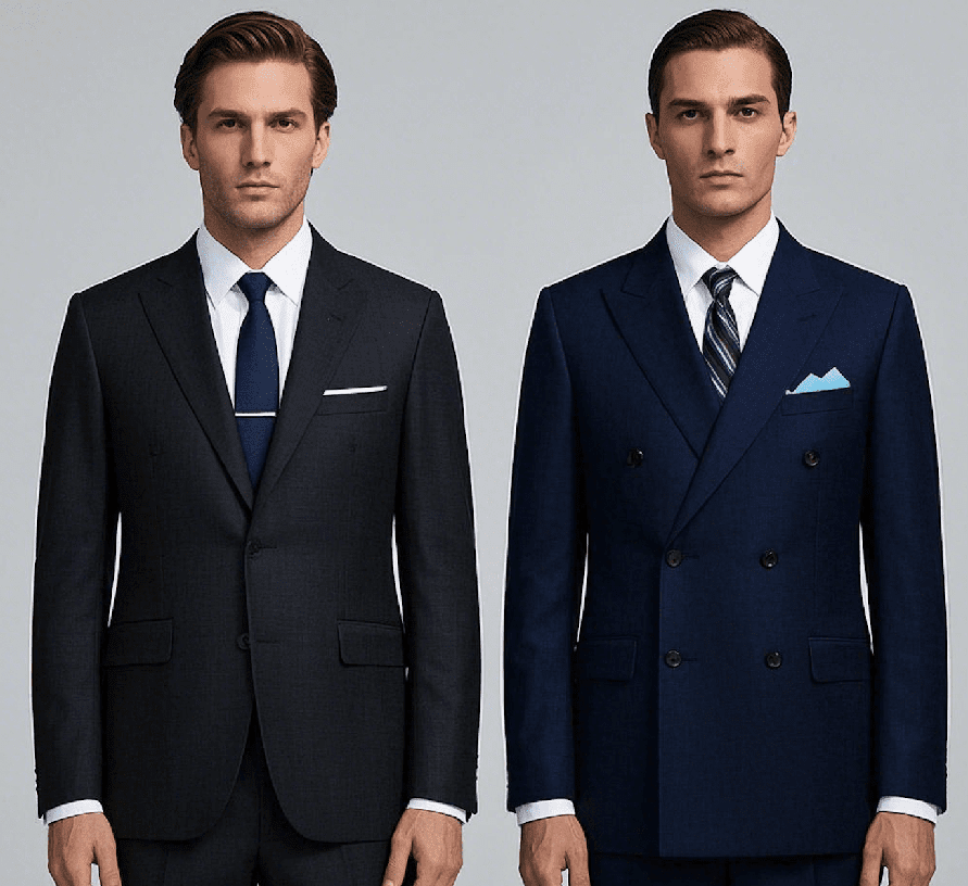 スーツ Double-breasted setup & shirt & tie Modern Stylish Sky Blue Double Breasted 2 Piece Suit for Men