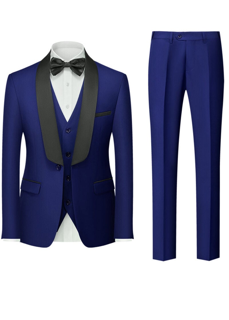 Men's 3-Piece Shawl Lapel Tuxedo for Prom & Party Men's 3-Piece Shawl Lapel Tuxedo for Prom & Party