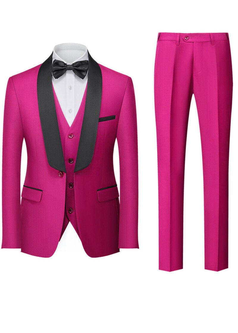Men's 3-Piece Shawl Lapel Tuxedo for Prom & Party Men's 3-Piece Shawl Lapel Tuxedo for Prom & Party
